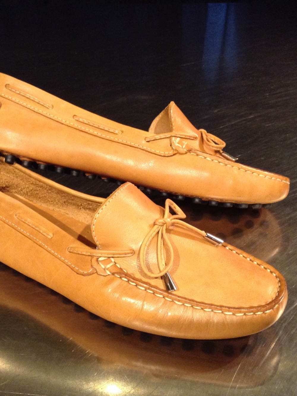 Mercanti Fiorentini Tan Leather Driving Moccasins
